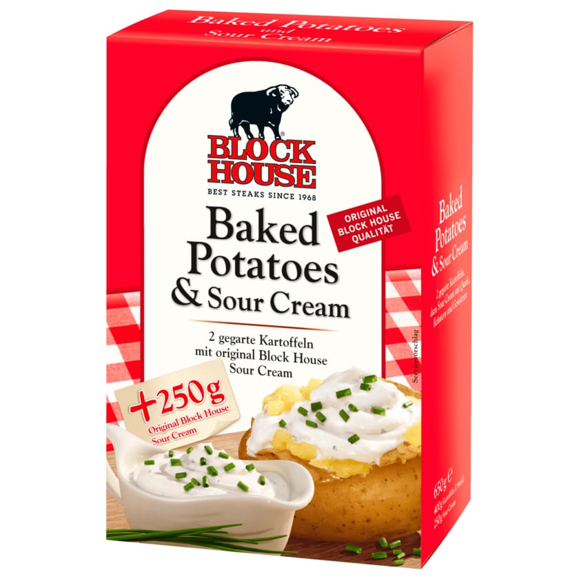 Block House Baked Potatoes mit Sour Cream 650g